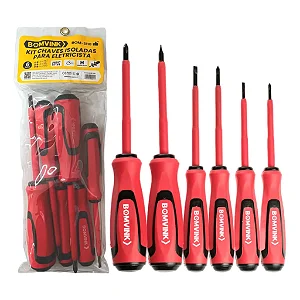 Kit Chaves Fenda E Philips 6 Peças Isoladas Bomvink Bom-3110