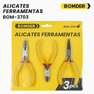 Kit 3 Alicates para Eletrônica Artesanatos Mecânica