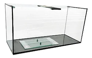 Aquário 100x40x50 6mm 200 Litros silicone preto H2Box