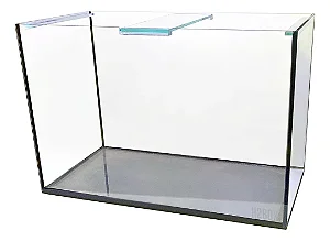 Aquário H2box 60x30x40 72 Litros vidro 5mm Silicone Preto E Eva