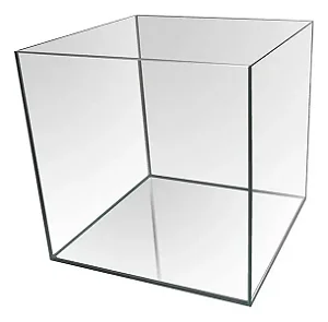 Aquário cubo 40x40x40 64 Litros vidro 6mm Silicone Preto e EVA Plantado Ou Nano