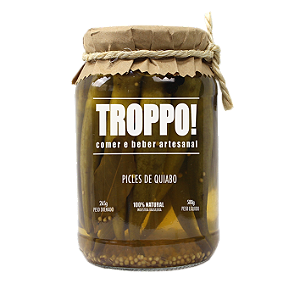 Picles de Quiabo Artesanal - 580g - Troppo