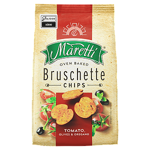 Bruschetta Sabor Tomate, Azeitona e Orégano - 85g - Maretti