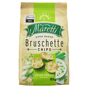 Bruschetta Sabor Creme Azedo e Cebola - 85g - Maretti