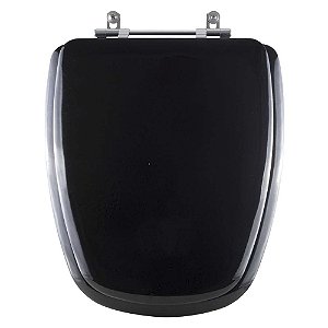 Tampa de Vaso Sanitário Almofadado Monte Carlo Preto para vaso Deca