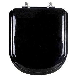 Tampa de Vaso Sanitário Almofadado Vogue Plus Preto para vaso Deca