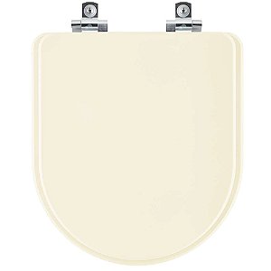 Tampa de Vaso Sanitário Laqueado Soft Close Greca Bege Claro para vaso Belize