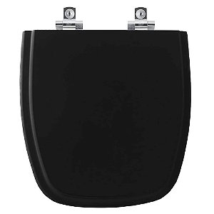 Tampa de Vaso Sanitário Laqueado Soft Close Like Preto para vaso Celite