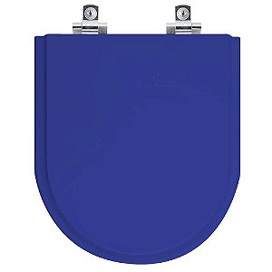 Tampa de Vaso Sanitário Laqueado Soft Close Riviera Azul para vaso Celite