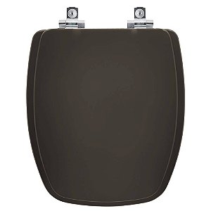 Tampa de Vaso Sanitário Laqueado Soft Close Stylus Marrom Café para vaso Celite