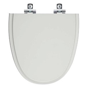 Tampa de Vaso Sanitário Laqueado Soft Close Up Cinza Prata para vaso Celite