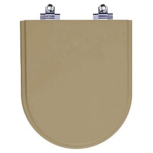 Tampa de Vaso Sanitário Laqueado Soft Close Carrara Bege Castor para vaso Deca