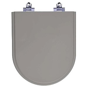 Tampa de Vaso Sanitário Laqueado Soft Close Carrara Cinza Vip para vaso Deca