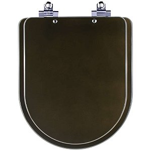 Tampa de Vaso Sanitário Laqueado Soft Close Carrara Marrom Degrade para vaso Deca