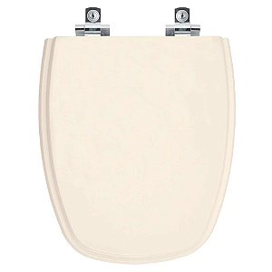 Tampa de Vaso Sanitário Laqueado Soft Close Monte Carlo Amendoa para vaso Deca