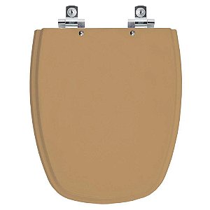 Tampa de Vaso Sanitário Laqueado Soft Close Monte Carlo Bege Castor para vaso Deca