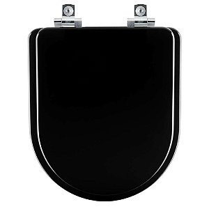 Tampa de Vaso Sanitário Laqueado Soft Close Nuova Ébano (Preto) para vaso Deca