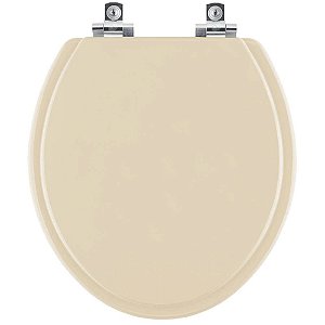 Tampa de Vaso Sanitário Laqueado Soft Close Convencional Oval Rosa Floral para vaso Deca