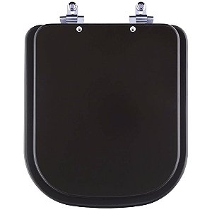 Tampa de Vaso Sanitário Laqueado Soft Close Piano Marrom Fosco para vaso Deca