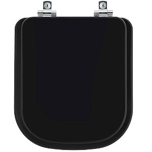 Tampa de Vaso Sanitário Laqueado Soft Close Piano Ébano (Preto) para vaso Deca
