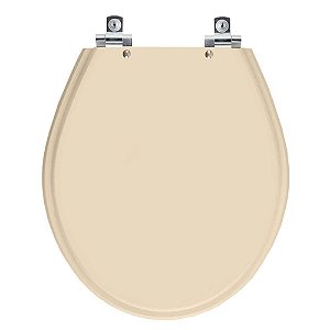 Tampa de Vaso Sanitário Laqueado Soft Close Ravena Amendoa para vaso Deca