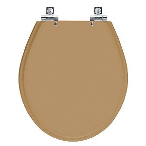 Tampa de Vaso Sanitário Laqueado Soft Close Ravena Bege Castor para vaso Deca