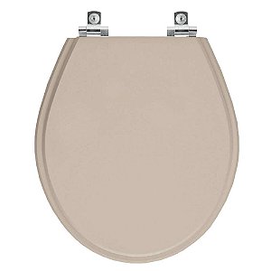 Tampa de Vaso Sanitário Laqueado Soft Close Ravena Bege Saara para vaso Deca