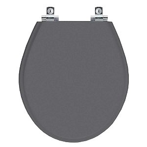 Tampa de Vaso Sanitário Laqueado Soft Close Ravena Cinza Vip para vaso Deca