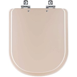 Tampa de Vaso Sanitário Laqueado Soft Close Vogue Plus Amendoa para vaso Deca