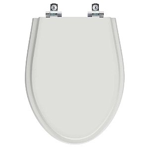 Tampa de Vaso Sanitário Laqueado Soft Close Alpinia Cinza Claro para vaso Fiori