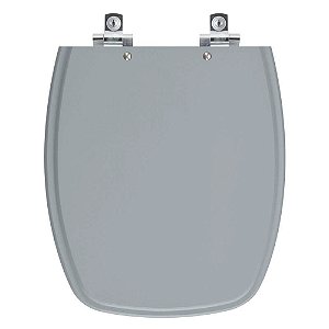 Tampa de Vaso Sanitário Laqueado Soft Close Primula Plus Cinza Escuro para vaso Fiori