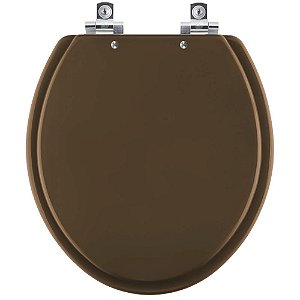 Tampa de Vaso Sanitário Laqueado Soft Close Contemporary Ocre para vaso Hervy