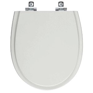 Tampa de Vaso Sanitário Laqueado Soft Close Polo Cinza Claro para vaso Hervy