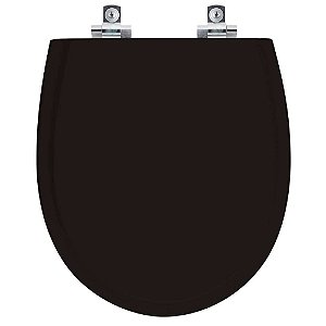 Tampa de Vaso Sanitário Laqueado Soft Close Polo Preto para vaso Hervy