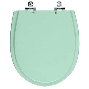 Tampa de Vaso Sanitário Laqueado Soft Close Polo Verde Agua para vaso Hervy