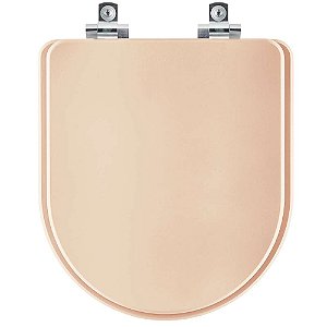 Tampa de Vaso Sanitário Laqueado Soft Close San Remo Rose para vaso Hervy