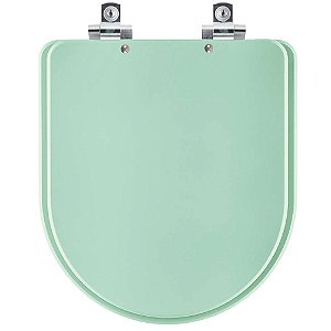 Tampa de Vaso Sanitário Laqueado Soft Close Valentina Verde Agua para vaso Hervy
