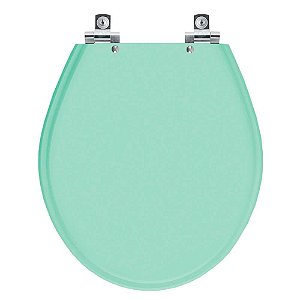Tampa de Vaso Sanitário Laqueado Soft Close Carina Verde Claro para vaso Ideal Standard