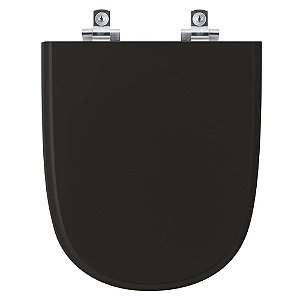 Tampa de Vaso Sanitário Laqueado Soft Close Ezedra Preto para vaso Ideal Standard