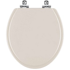 Tampa de Vaso Sanitário Laqueado Soft Close Convencional Oval Visone para vaso Ideal Standard