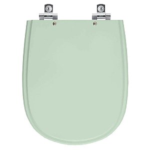 Tampa de Vaso Sanitário Laqueado Soft Close Paris Verde Claro para vaso Ideal Standard