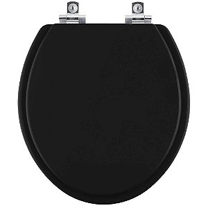 Tampa de Vaso Sanitário Laqueado Soft Close parati Preto para vaso Logasa