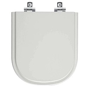 Tampa de Vaso Sanitário Laqueado Soft Close Square Loren Cinza Claro para vaso Lorenzetti