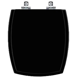 Tampa de Vaso Sanitário Laqueado Soft Close Anturius Preto para vaso Luzarte