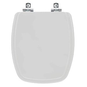 Tampa de Vaso Sanitário Laqueado Soft Close Valentina Cinza Claro para vaso Santamarina