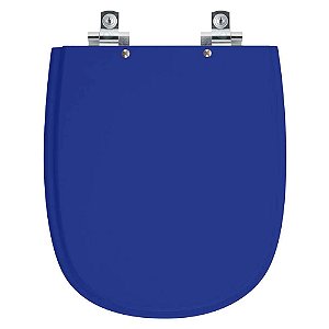 Tampa de Vaso Sanitário Laqueado Soft Close Dona Beja Azul para vaso Santa Clara