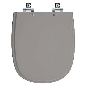 Tampa de Vaso Sanitário Laqueado Soft Close Dona Beja Cinza Escuro para vaso Santa Clara