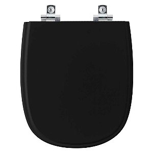 Tampa de Vaso Sanitário Laqueado Soft Close Dona Beja Preto para vaso Santa Clara