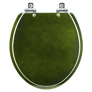 Tampa de Vaso Sanitário Laqueado Soft Close Convencional Oval Verde Degrade para Todos os Fabricantes