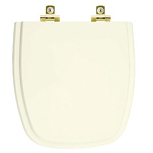 Tampa de Vaso Sanitário Laqueado Soft Close Fit Pergamon para vaso Celite com Ferragem Dourada
